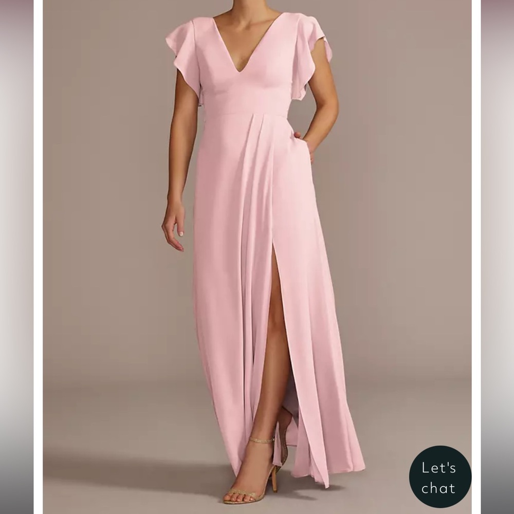Elegant blush/champagne Women's Dress db studio size 12 David's Bridal